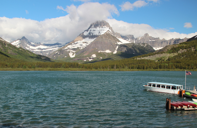 Scenic Boat Trip on Swiftcurrent Lake in Glacier National Park