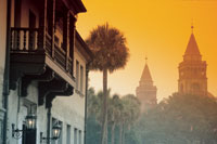 St. Augustine, Florida, can feel more like a Spanish city than an American town thanks to its Spanish colonial buildings.